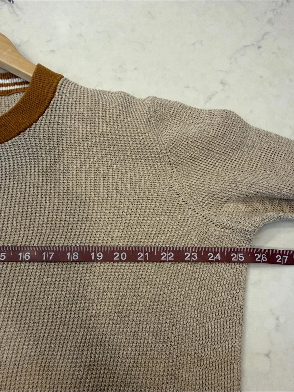 Faherty Organic Cotton and Cashmere Women's Throwback Waffle Sweater Size XL